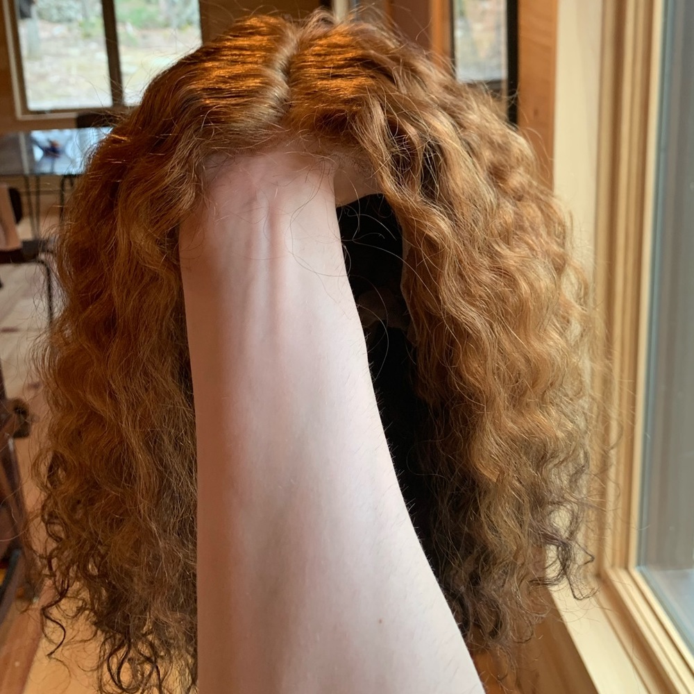 Human hair lace front wig